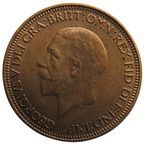 1934 King George V Halfpenny Coin - Great Britain