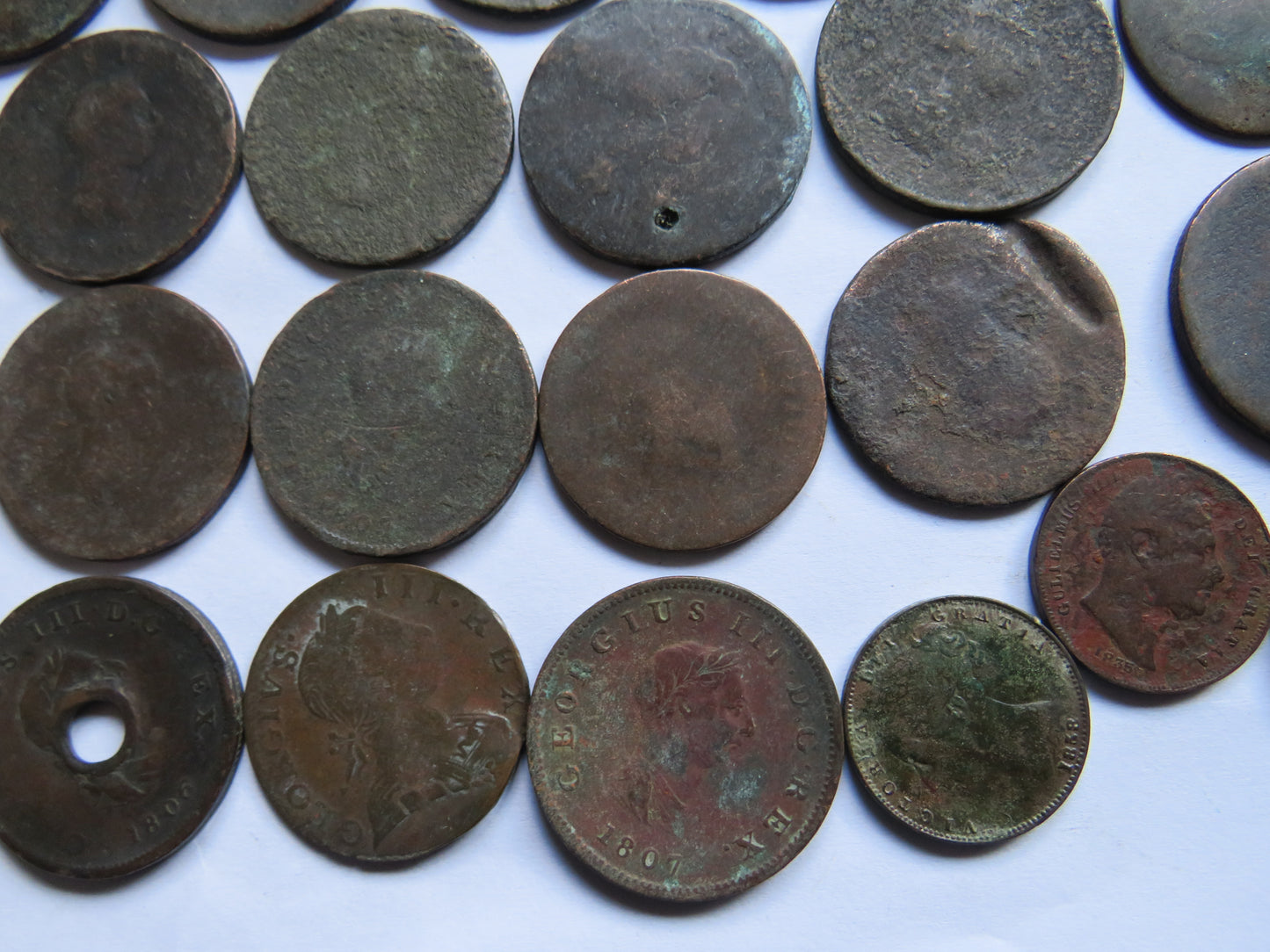 Small Collection of Old Coins Mainly UK Georgian Coins