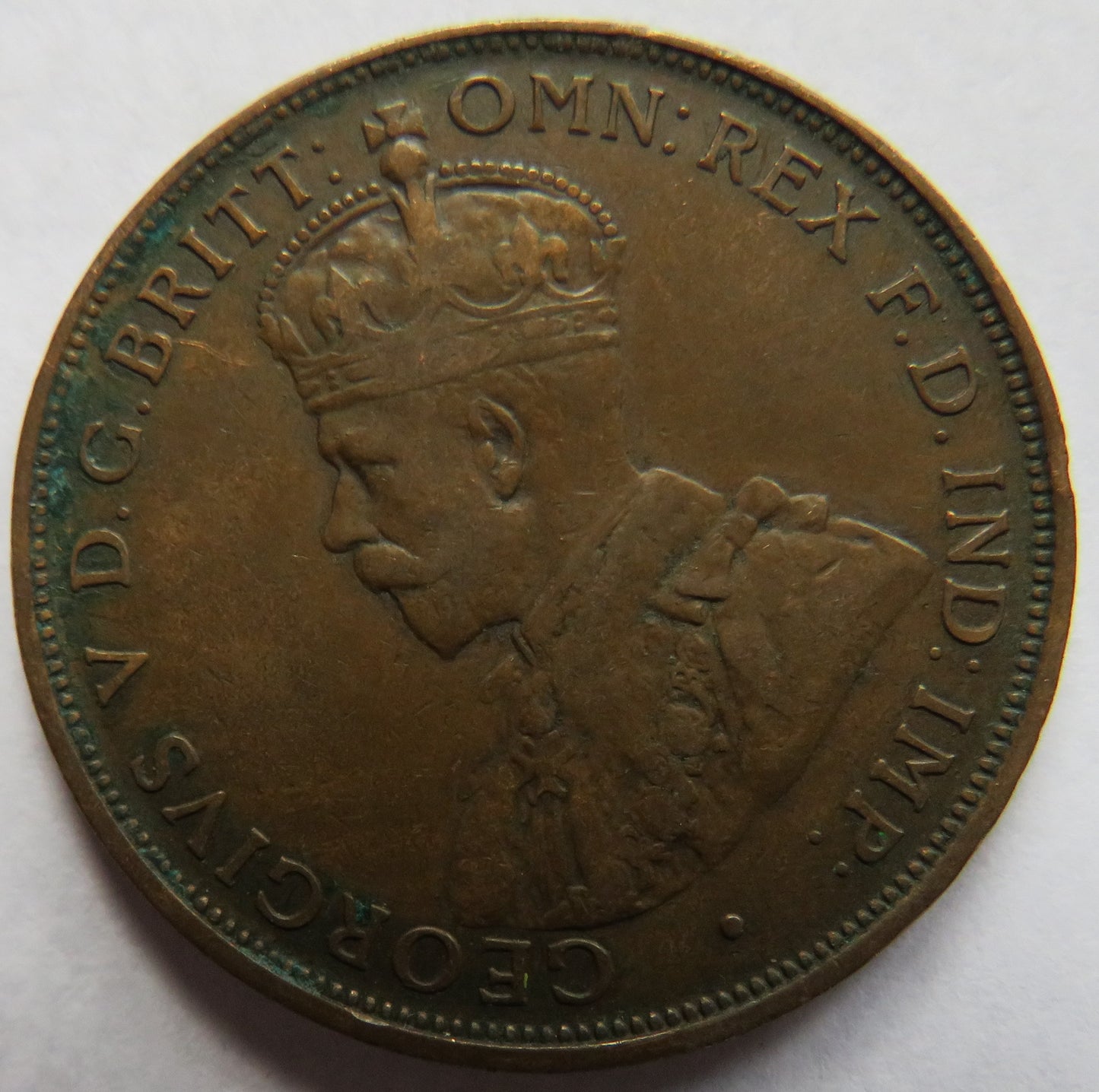1922 King George V Australia One Penny Coin