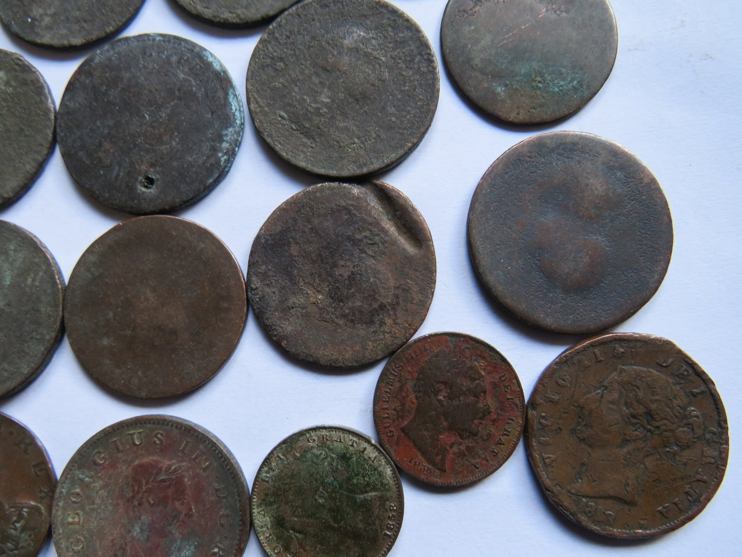Small Collection of Old Coins Mainly UK Georgian Coins