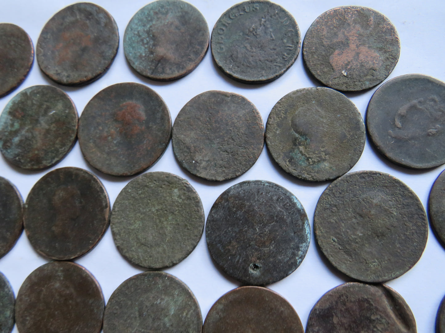 Small Collection of Old Coins Mainly UK Georgian Coins