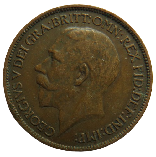 1914 King George V Halfpenny Coin - Great Britain