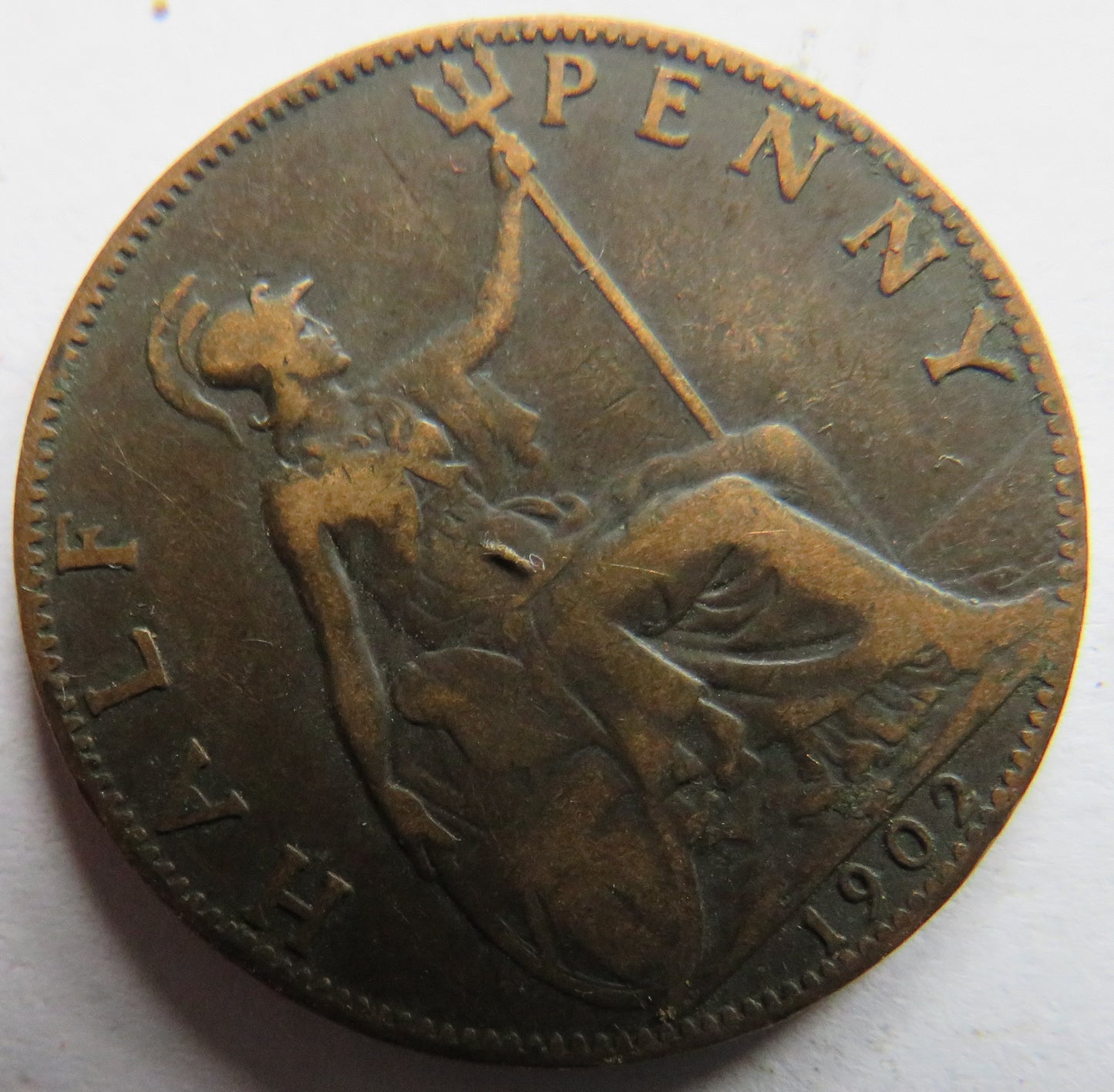 1902 King Edward VII Halfpenny Coin - Great Britain