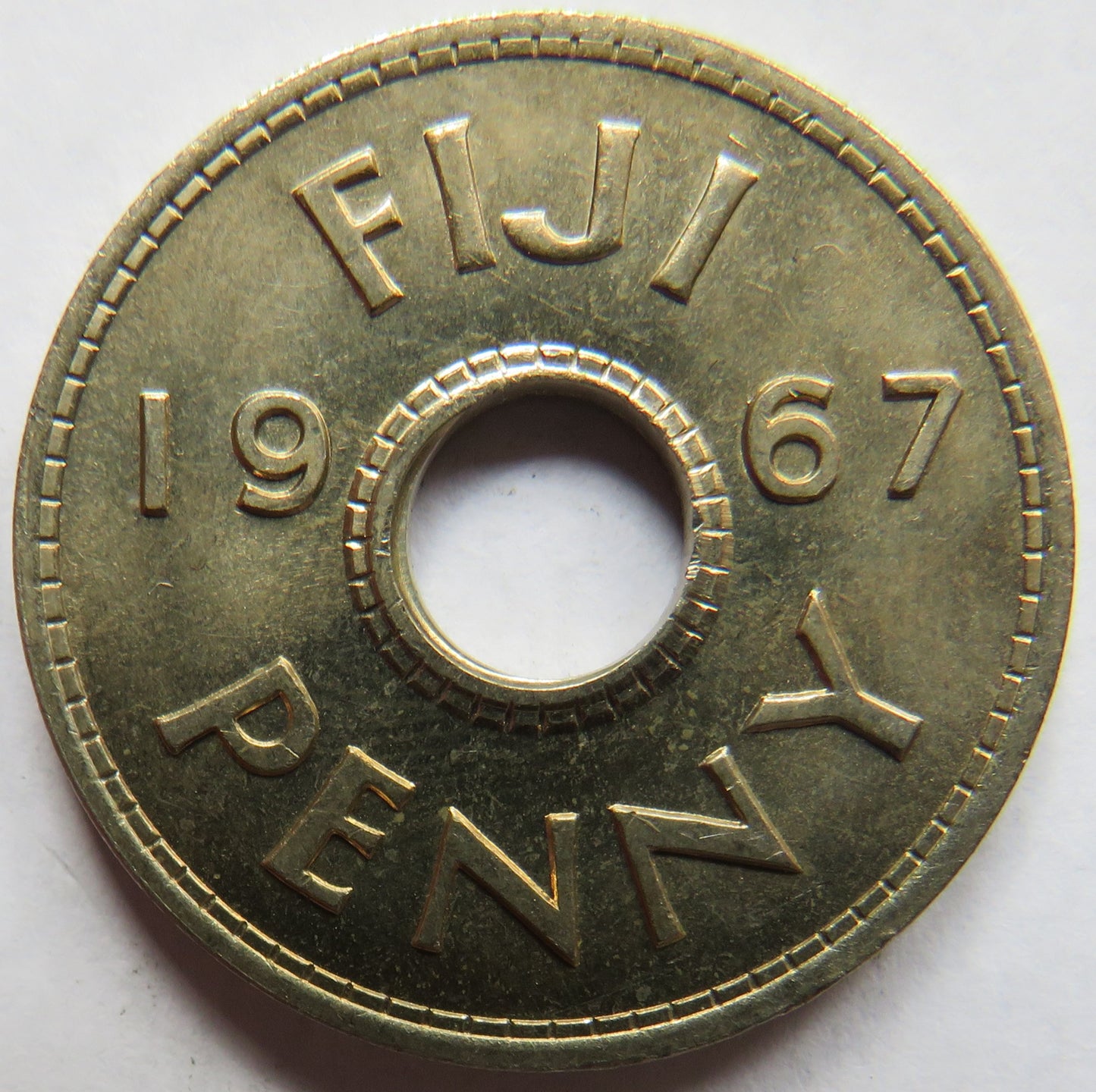 1967 Fiji One Penny Coin Unc
