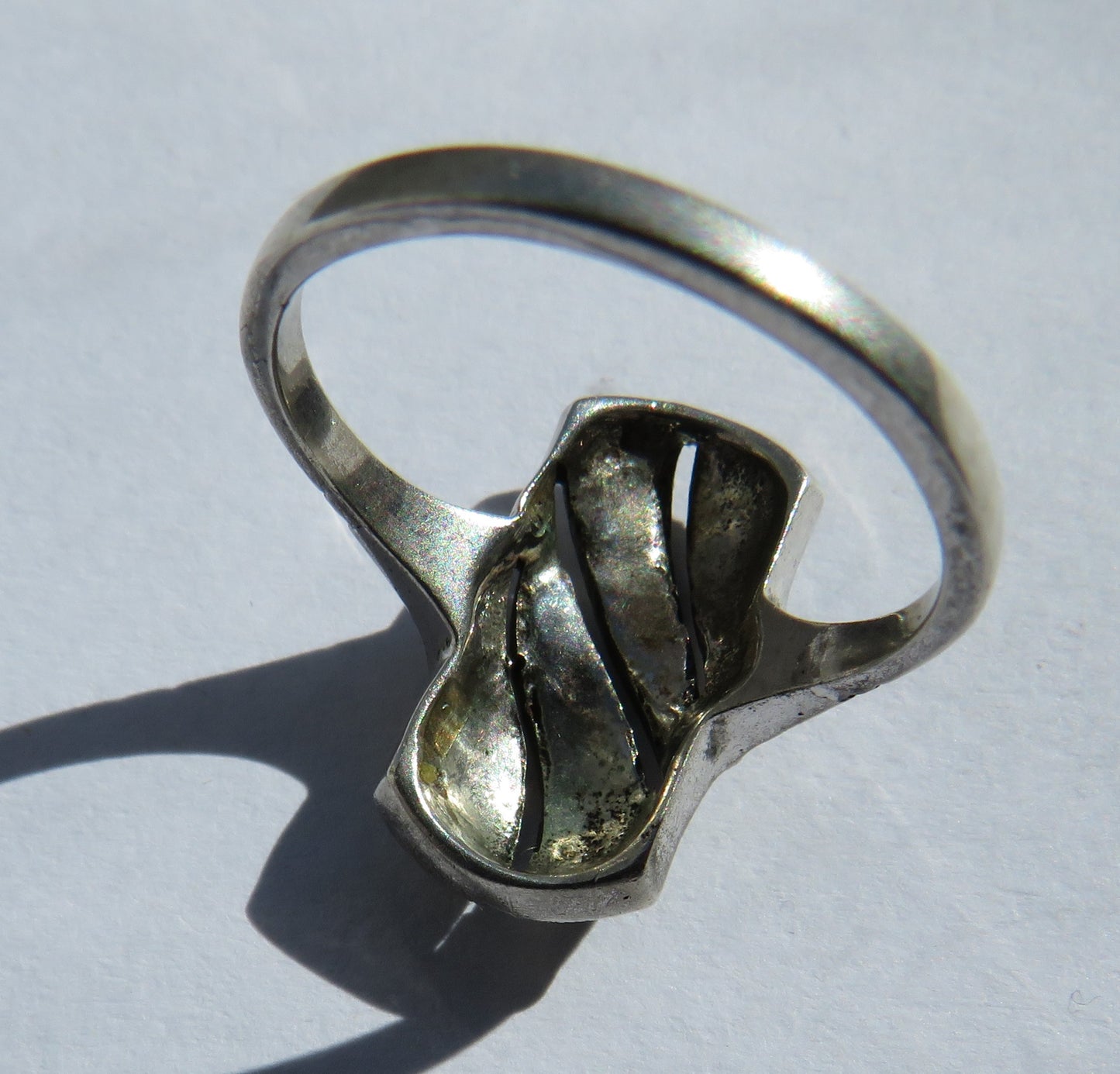 Ladies Silver & Marcasite Ring - UK Size M & 1/2
