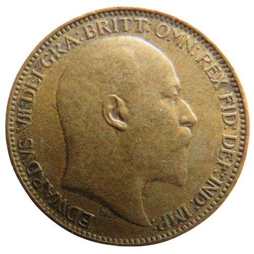 1909 King Edward VII Farthing Coin - Great Britain