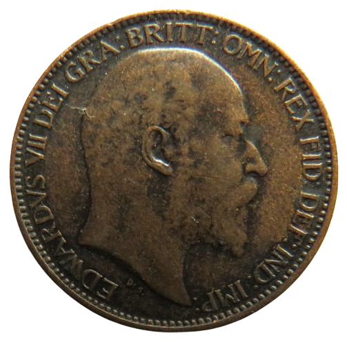 1907 King Edward VII Farthing Coin - Great Britain