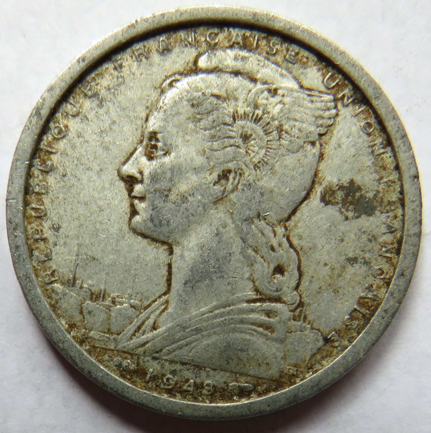 1948 Cameroon 2 Francs Coin