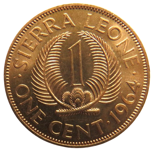 1964 Sierra Leone One Cent Coin UNC
