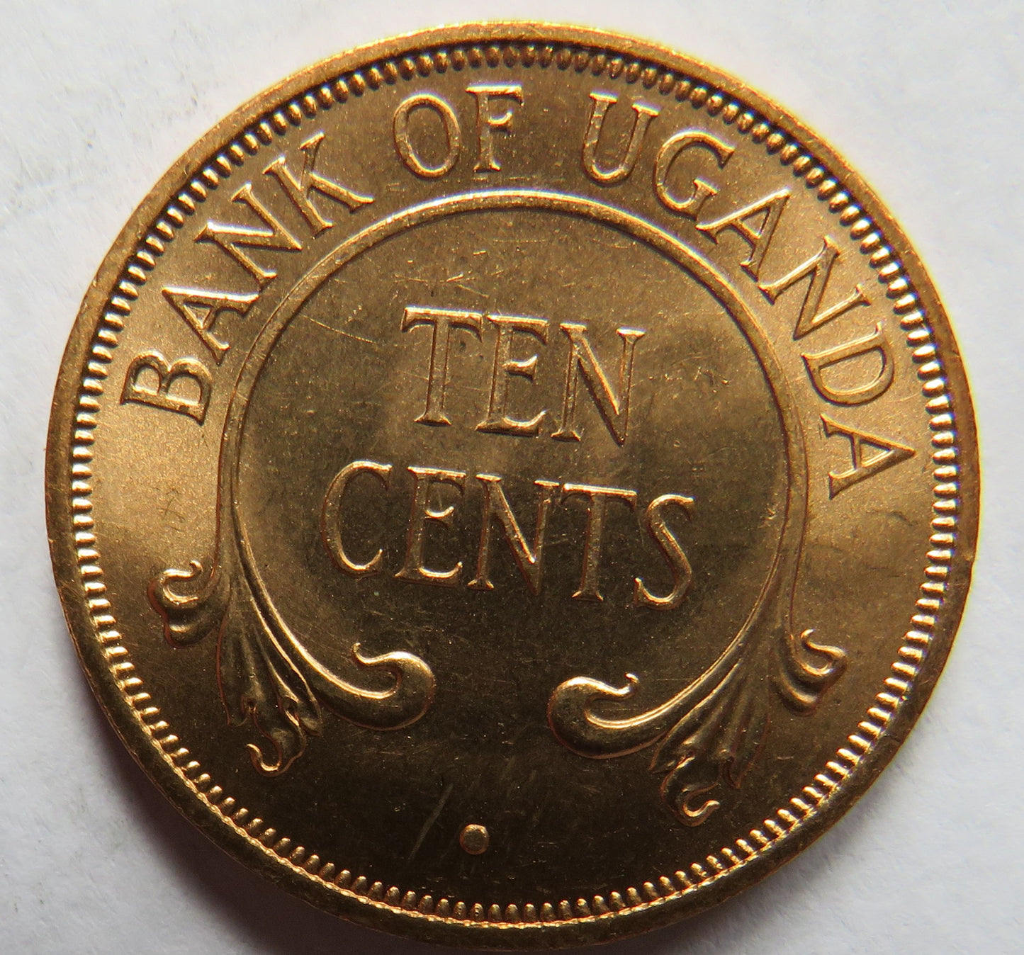 1968 Uganda 10 Cents Coin Unc