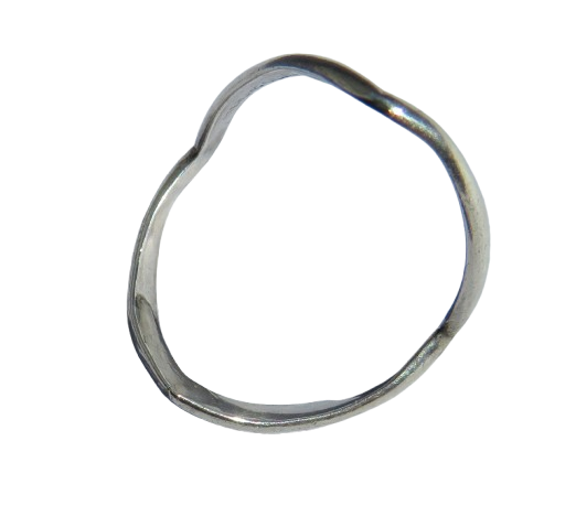Ladies Sterling Silver Modern Ring - UK Size M