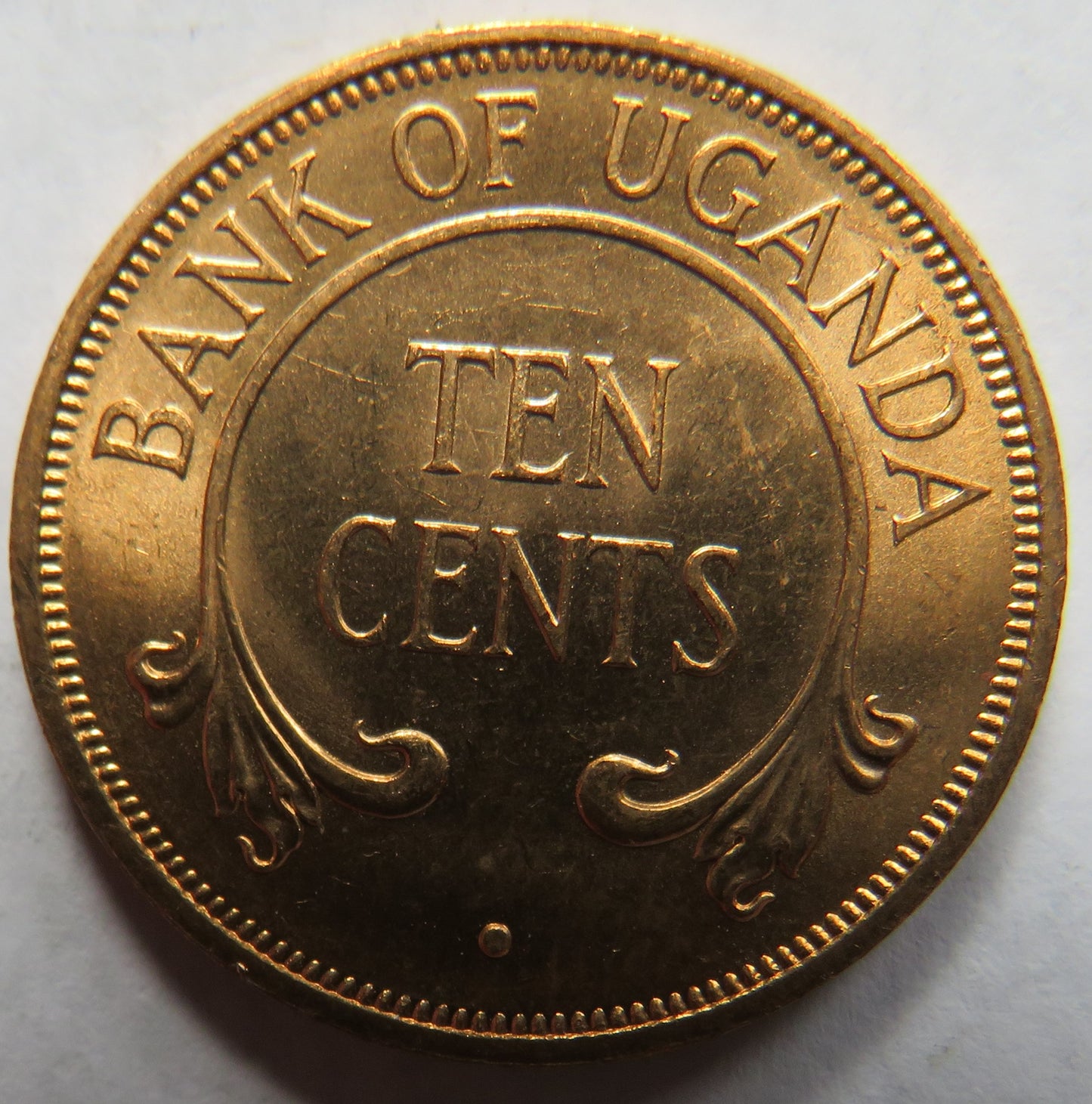 1968 Uganda 10 Cents Coin Unc