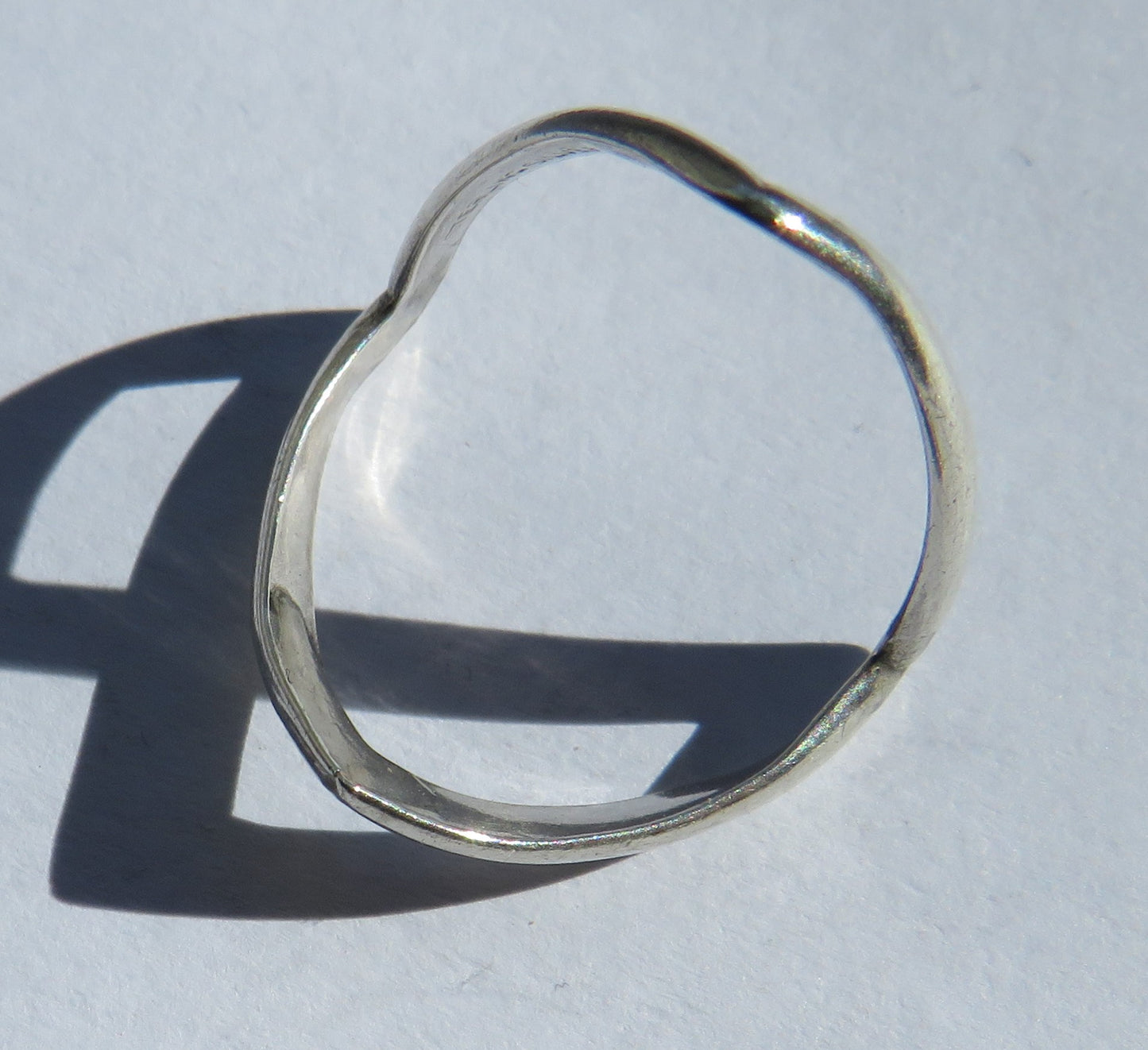 Ladies Sterling Silver Modern Ring - UK Size M