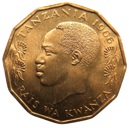 1966 Tanzania 5 Senti Coin Unc