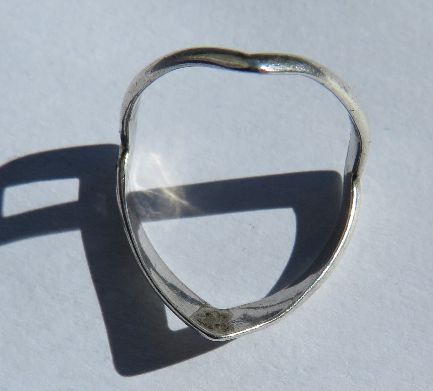 Ladies Sterling Silver Modern Ring - UK Size M