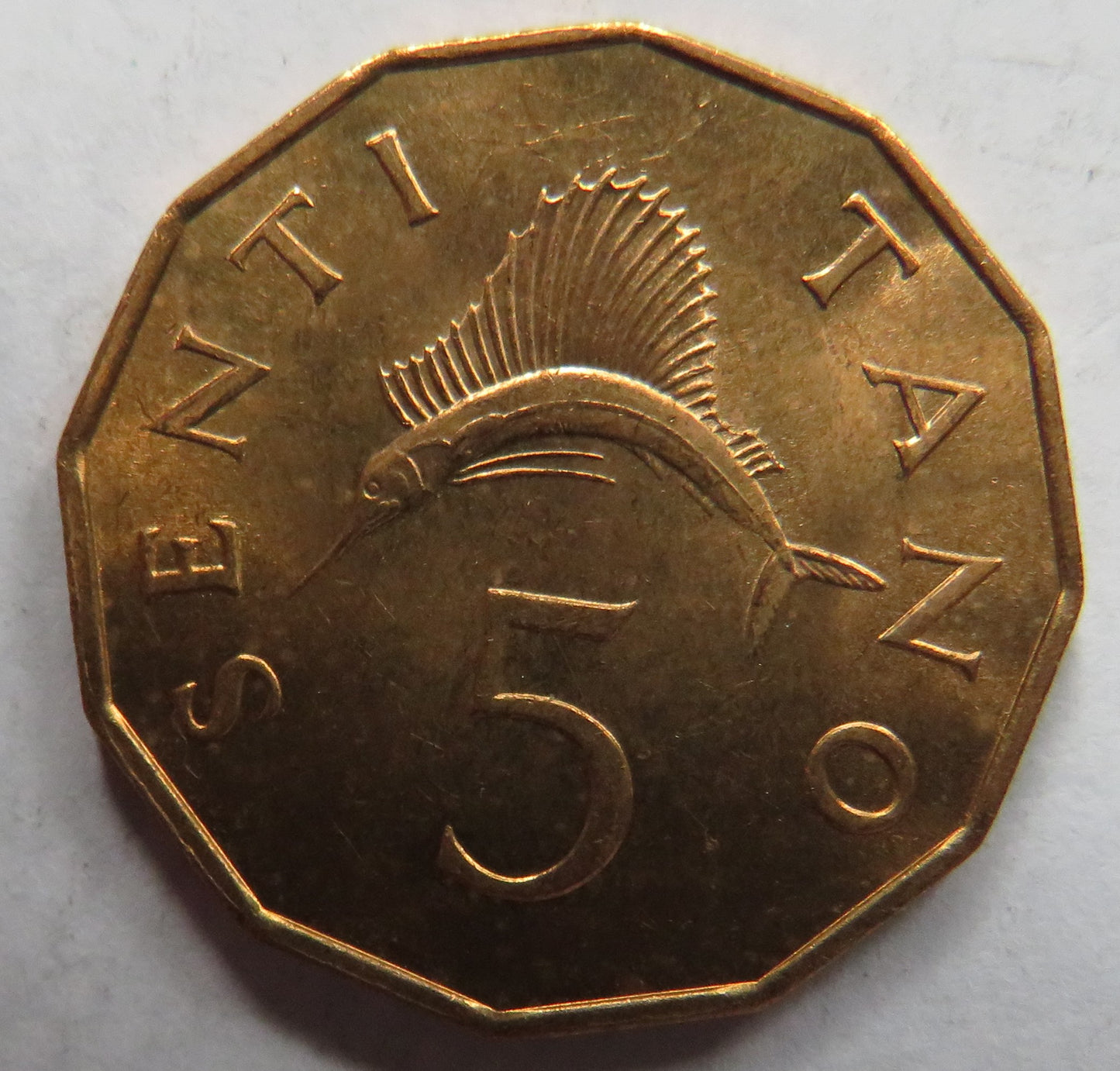 1966 Tanzania 5 Senti Coin Unc