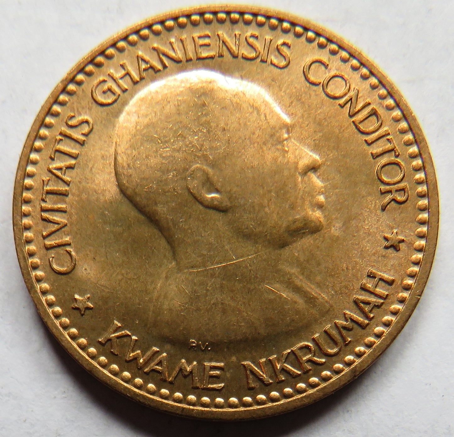 1958 Ghana Half Pesewa Coin Unc