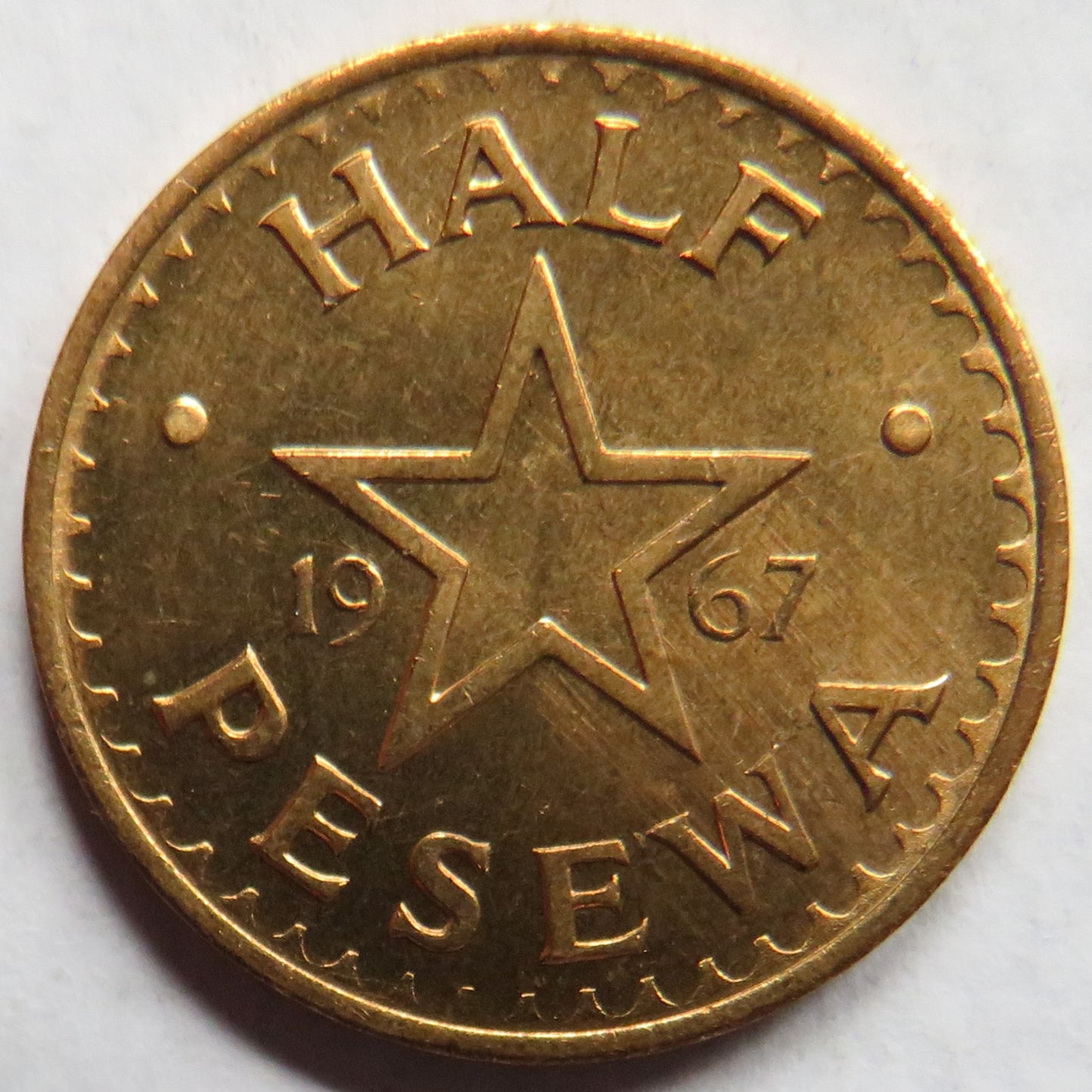 1967 Ghana Half Pesewa Coin Unc
