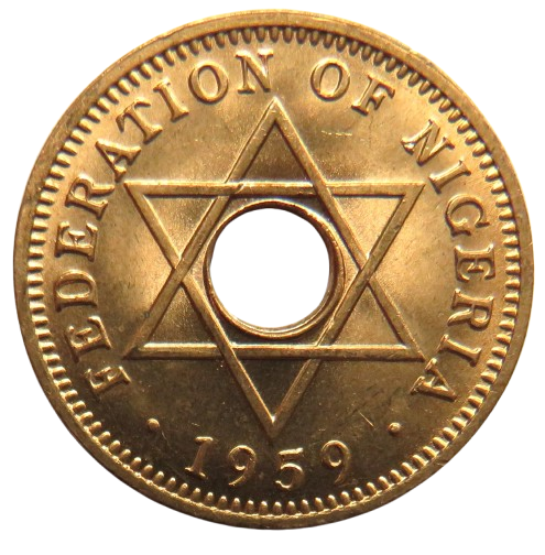1959 Nigeria One Halfpenny Coin Unc
