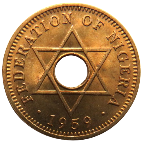 1959 Nigeria One Halfpenny Coin Unc