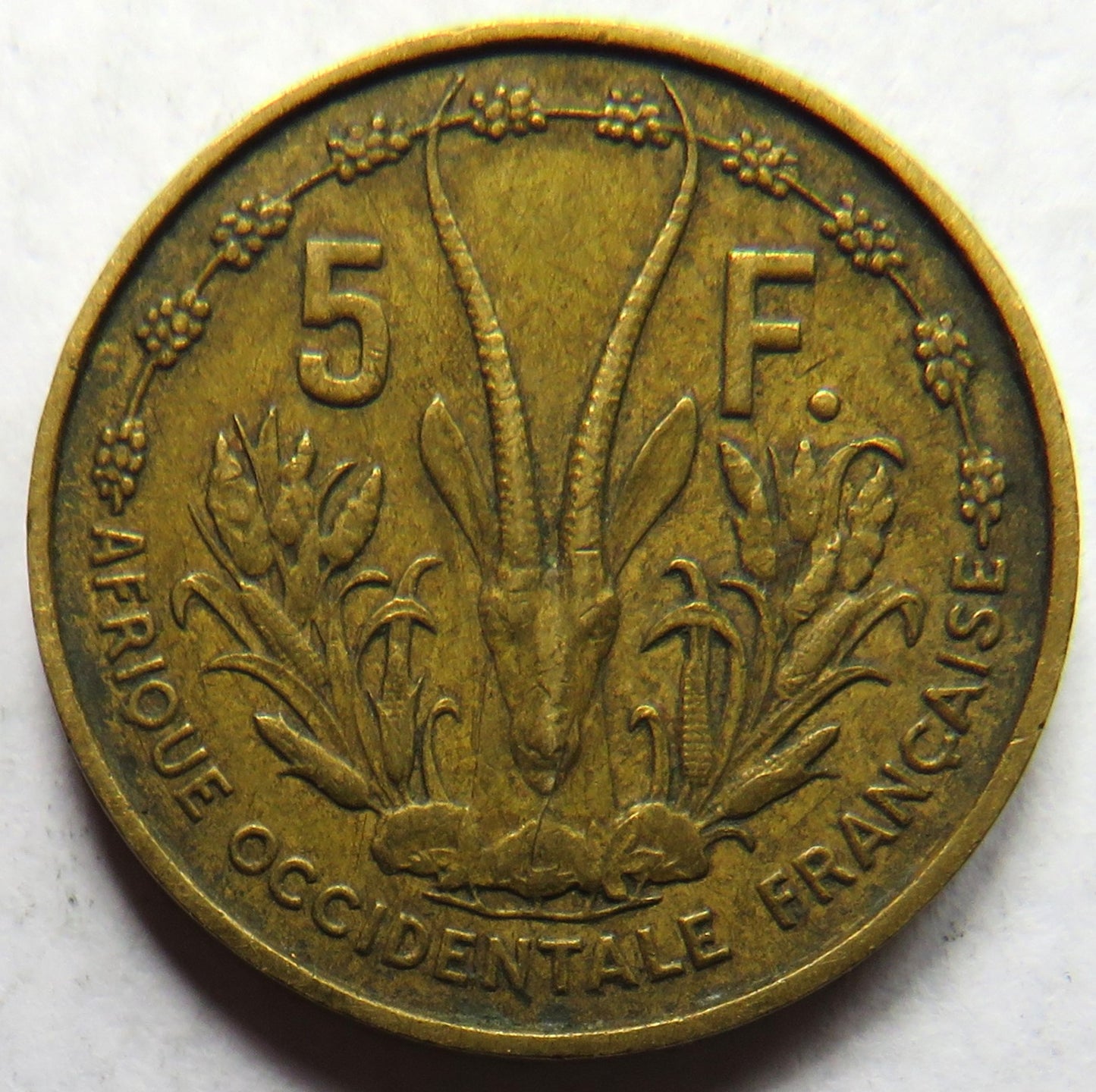 1956 French West Africa 5 Francs Coin