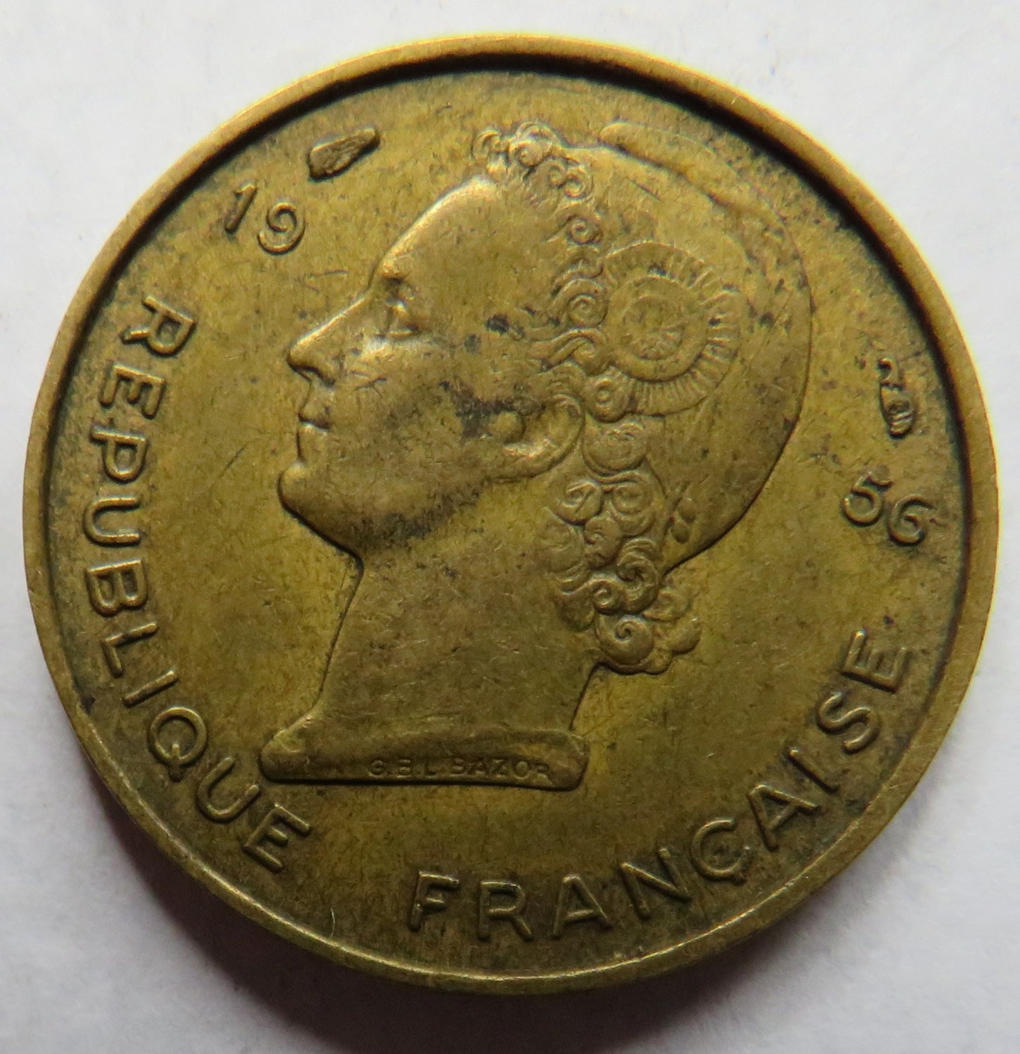 1956 French West Africa 5 Francs Coin