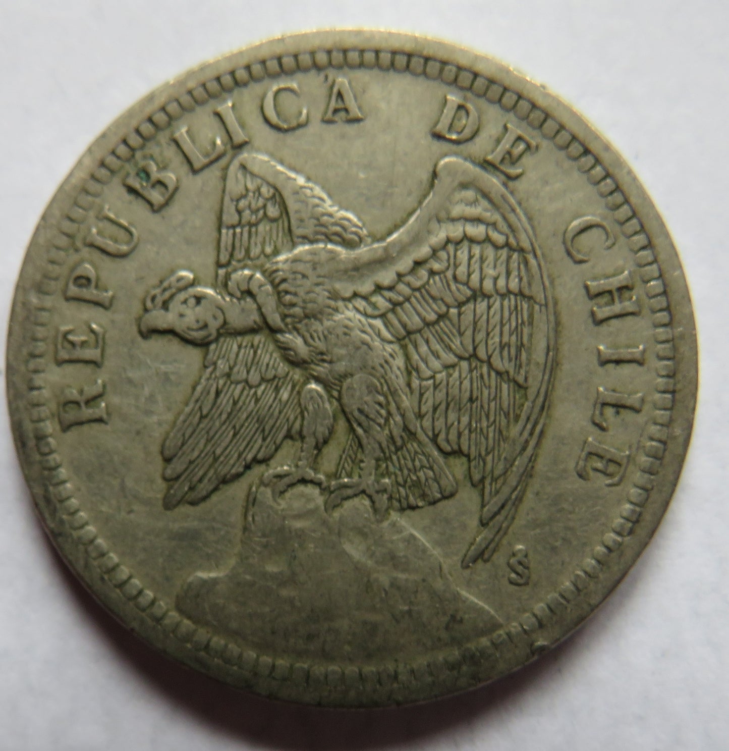 1933 Chile One Peso Coin