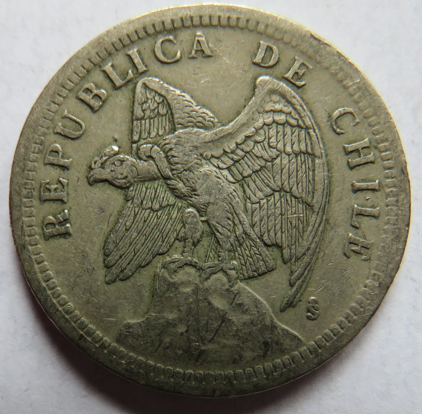 1933 Chile One Peso Coin
