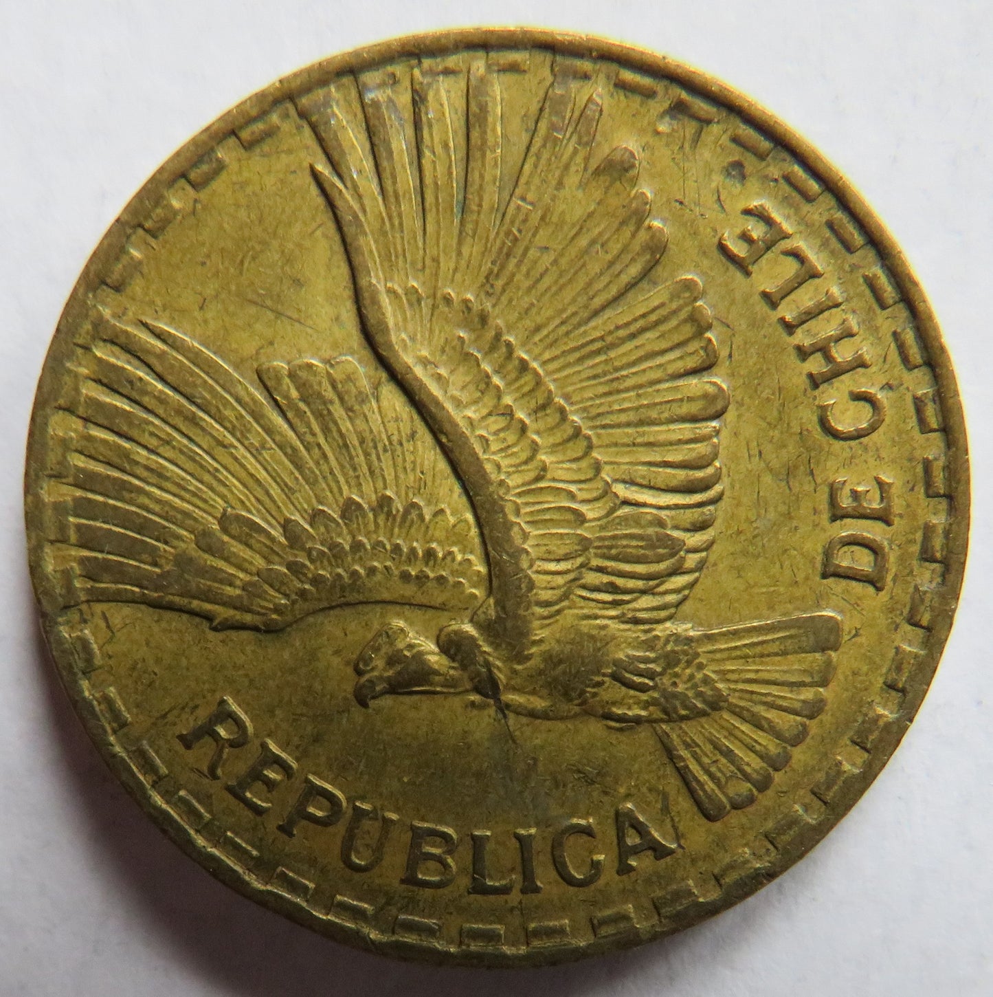 1967 Chile 10 Centesimos Coin