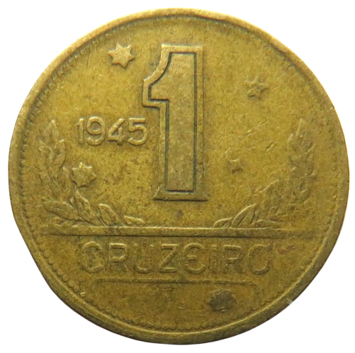 1945 Brazil 1 Cruzeiro Coin
