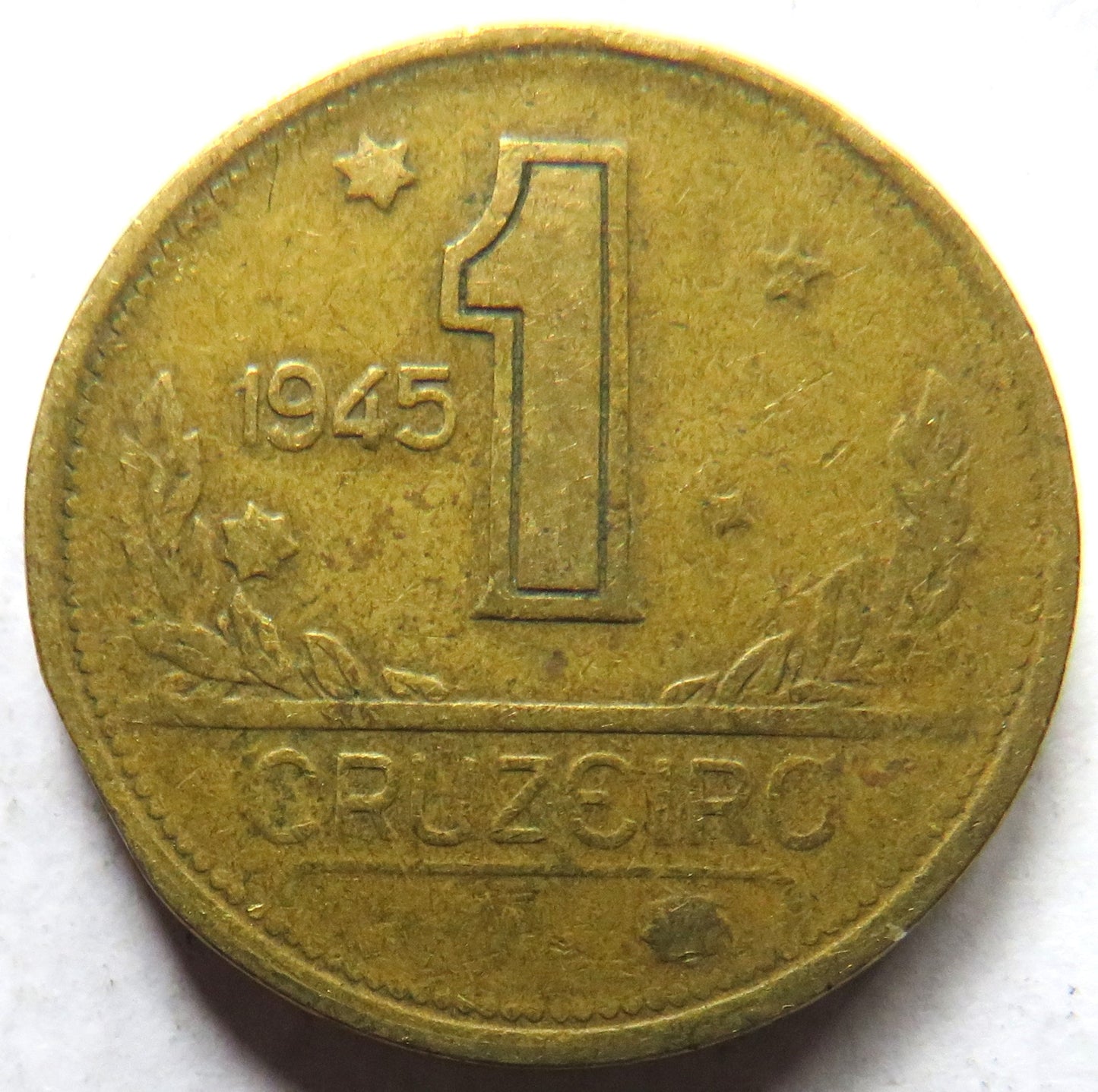 1945 Brazil 1 Cruzeiro Coin