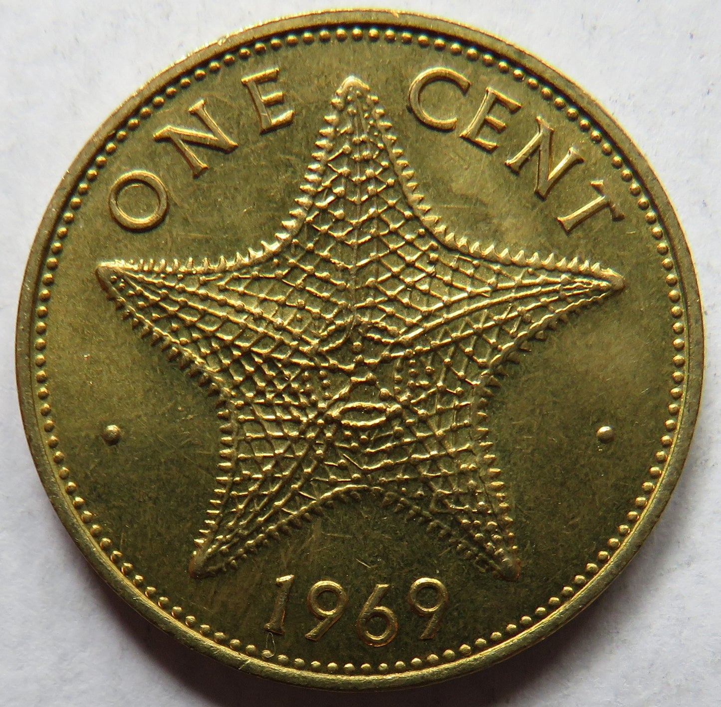 1969 Queen Elizabeth II Bahama Islands One Cent Coin