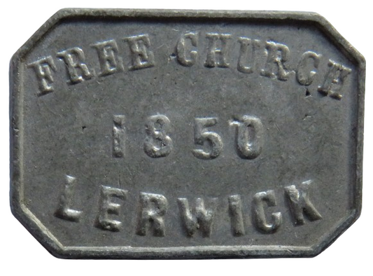 1850 Free Church of Lerwick Communion Token