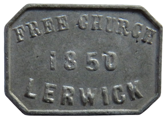 1850 Free Church of Lerwick Communion Token