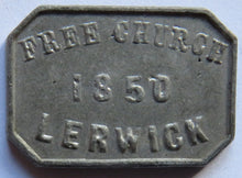 Load image into Gallery viewer, 1850 Free Church of Lerwick Communion Token
