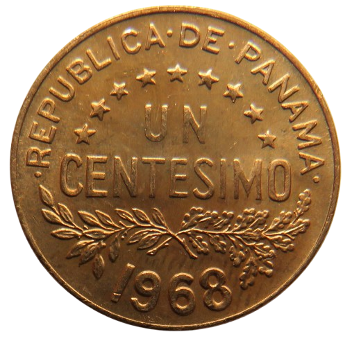 1968 Panama One Centesimo Coin Unc