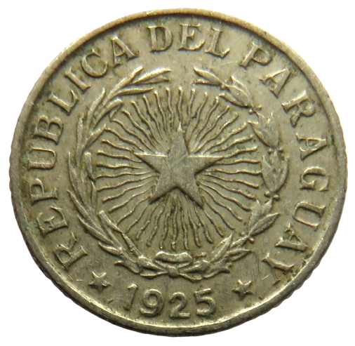 1925 Paraguay 50 Centavos Coin
