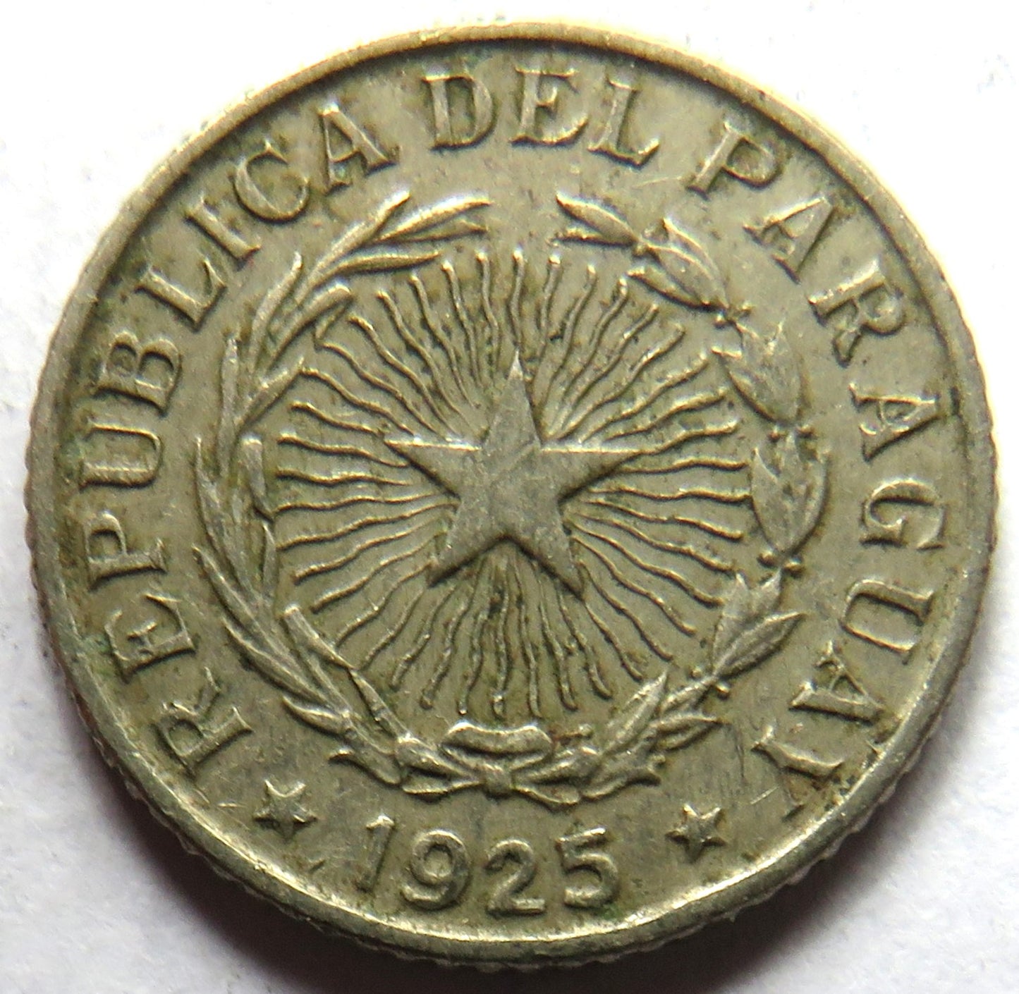 1925 Paraguay 50 Centavos Coin