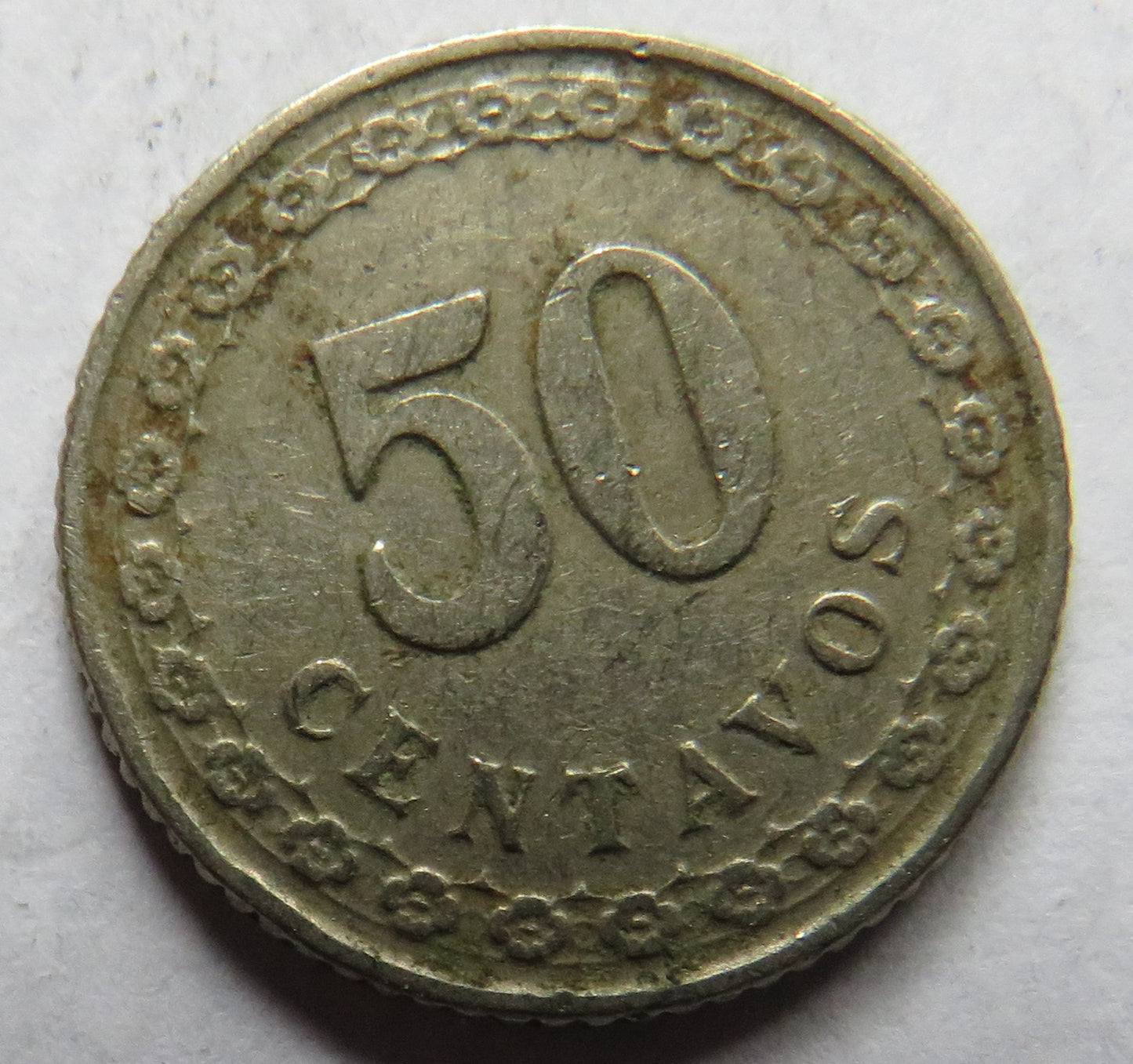 1925 Paraguay 50 Centavos Coin