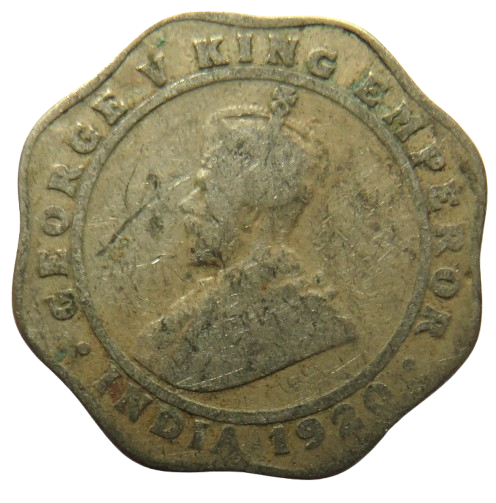 1920 King George V India 4 Annas Coin