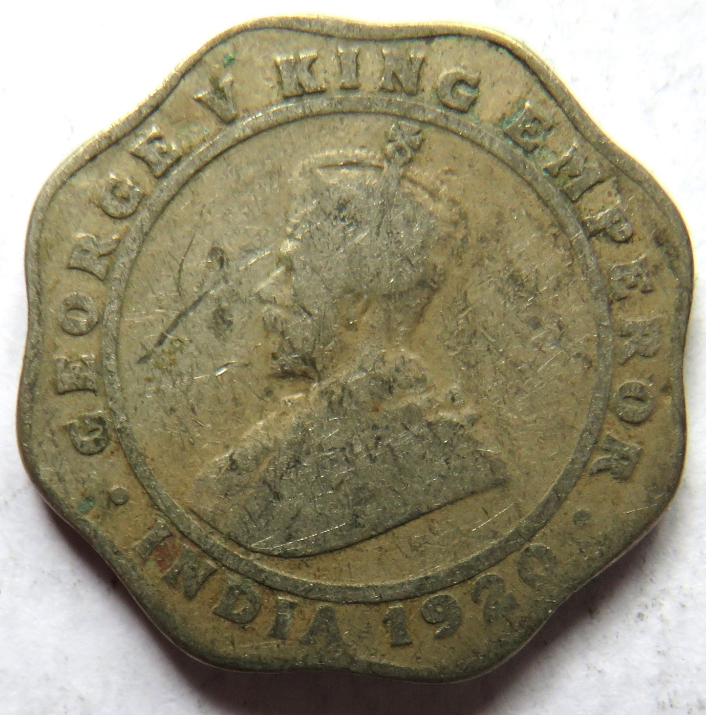 1920 King George V India 4 Annas Coin