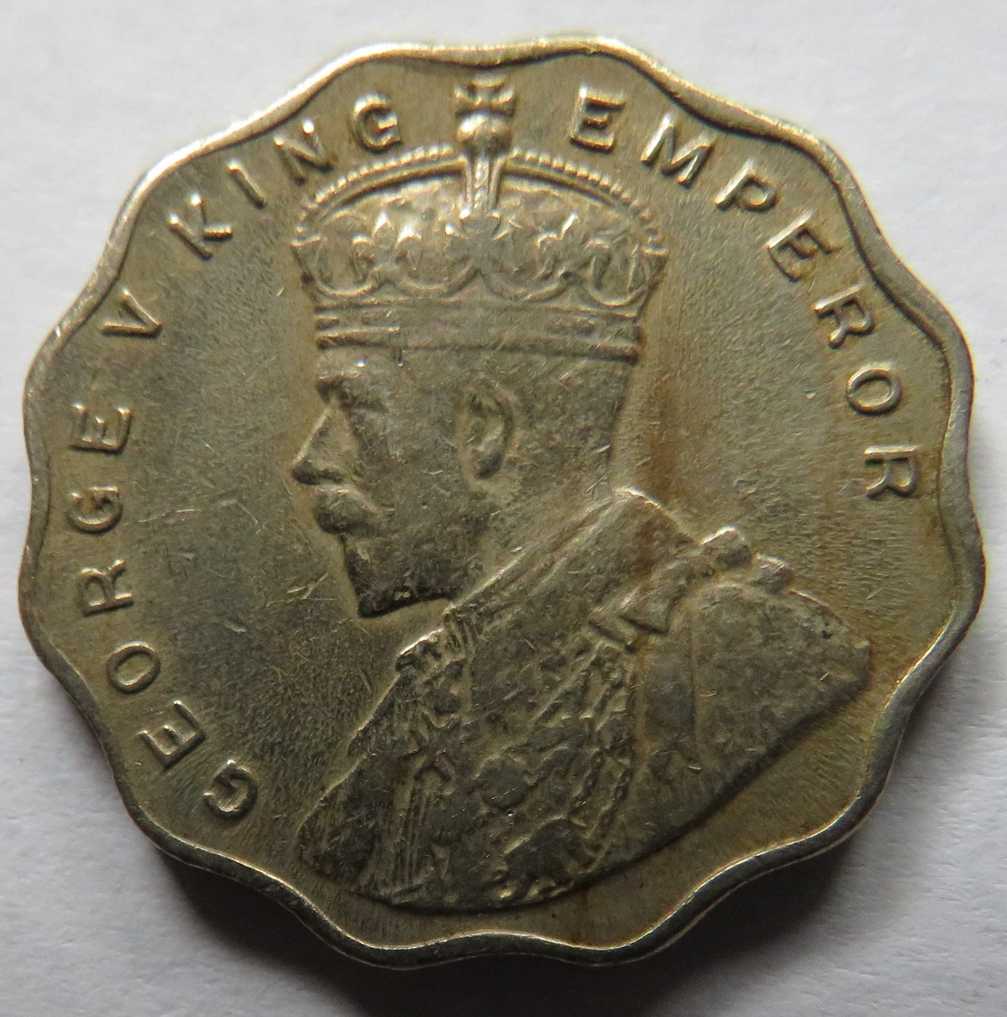 1919 King George V India One Anna Coin