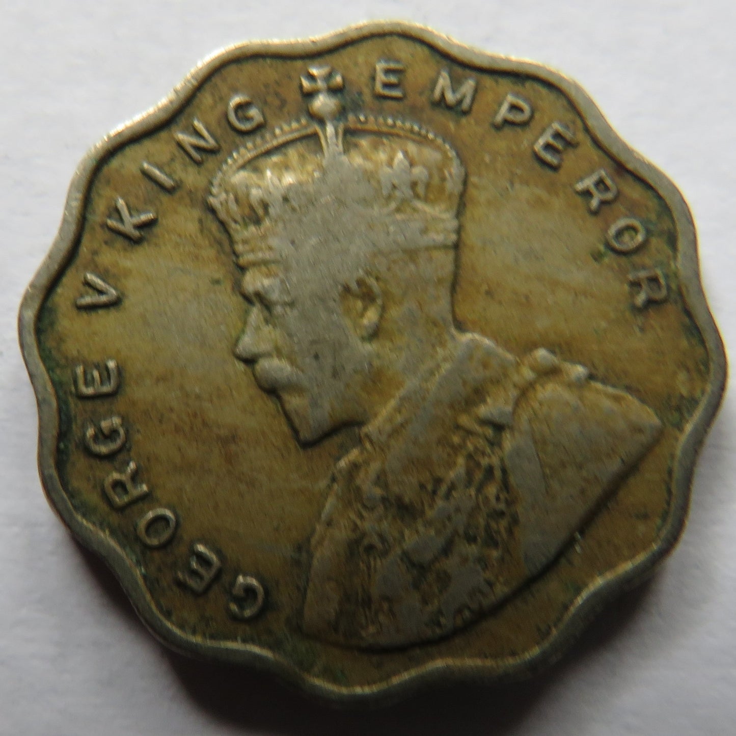 1936 King George V India One Anna Coin