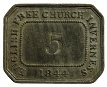 Load image into Gallery viewer, English Free Church Inverness 1844 Communion Token - Scotland
