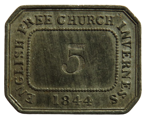 English Free Church Inverness 1844 Communion Token - Scotland