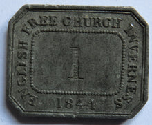 Load image into Gallery viewer, English Free Church Inverness 1844 Communion Token - Scotland
