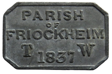 Load image into Gallery viewer, The Free Church of Friockheim 1837 Communion Token - Scotland
