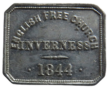 Load image into Gallery viewer, English Free Church Inverness 1844 Communion Token - Scotland
