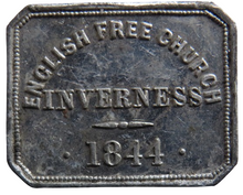 Load image into Gallery viewer, English Free Church Inverness 1844 Communion Token - Scotland
