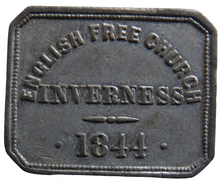 Load image into Gallery viewer, English Free Church Inverness 1844 Communion Token - Scotland
